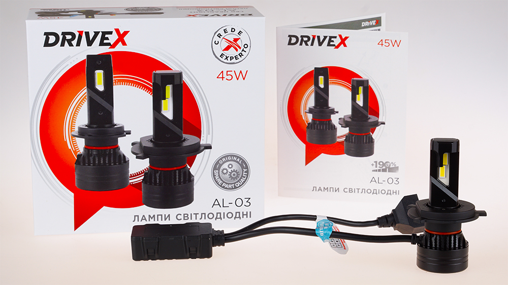 AL-03 H4 H/L 45W 9-32V 5000K LED к-т.